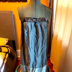 ABS Evening 2 tone silver cocktail dress size 6